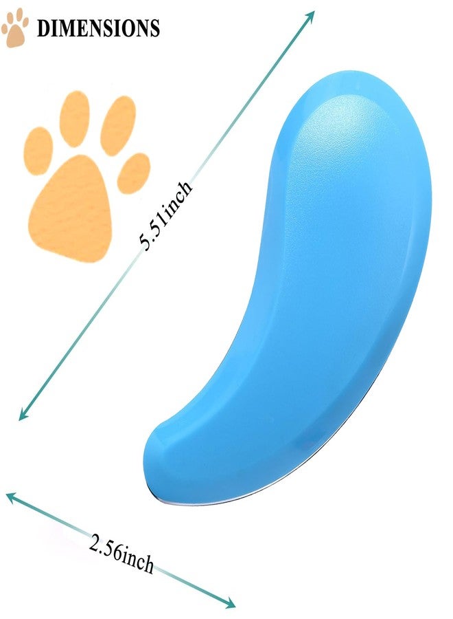 DEEUCHIS Small Dog Brush, Soft Pet Grooming Brush for Shih Tzus, Yorkies, Maltipoos, Maltese, Puppy Massaging Hair Brush, Cat Brush, for Small Animals Rabbits of All Hair Types (Blue) - Image 2
